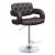 Brandi Leatherette Adjustable Height Bar Stool with Chrome Base 