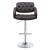 Brandi Leatherette Adjustable Height Bar Stool with Chrome Base 