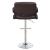Brandi Leatherette Adjustable Height Bar Stool with Chrome Base 