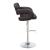 Brandi Leatherette Adjustable Height Bar Stool with Chrome Base 