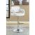 Brandi Leatherette Adjustable Height Bar Stool with Chrome Base 