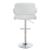Brandi Leatherette Adjustable Height Bar Stool with Chrome Base 
