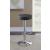 Ramses Leatherette Adjustable Bar Stool with Chrome Base