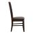 Dalila Fabric/Leatherette Ladder Back Side Chair with Wood Base