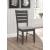 Dalila Fabric/Leatherette Ladder Back Side Chair with Wood Base