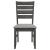 Dalila Fabric Ladder Back Side Chair with Wood Base