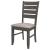 Dalila Fabric/Leatherette Ladder Back Side Chair with Wood Base