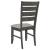 Dalila Fabric Ladder Back Side Chair with Wood Base