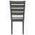 Dalila Fabric/Leatherette Ladder Back Side Chair with Wood Base
