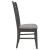 Dalila Fabric/Leatherette Ladder Back Side Chair with Wood Base