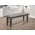 Dalila Padded Cushion Fabric Bench with Wood Base