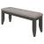 Dalila Padded Cushion Fabric/Leatherette Bench with Wood Base
