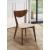 Kersey Leatherette Curved Back Dining Side Chair with Wood Legs