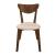 Kersey Leatherette Curved Back Dining Side Chair with Wood Legs