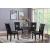 Shannon Leatherette Open Back Dining Chair with Wood Legs