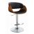 Dana Leatherette Adjustable Bar Stool with Chrome Base