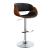 Dana Leatherette Adjustable Bar Stool with Chrome Base