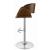 Dana Leatherette Adjustable Bar Stool with Chrome Base