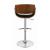 Dana Leatherette Adjustable Bar Stool with Chrome Base