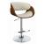 Dana Leatherette Adjustable Bar Stool with Chrome Base