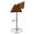 Dana Leatherette Adjustable Bar Stool with Chrome Base