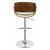 Dana Leatherette Adjustable Bar Stool with Chrome Base