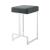 Gervase Leatherette Square Counter Height Stool with Chrome Base