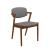 Malone Fabric Dining Side Chair with Wood Legs
