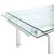 Wexford Rectangular Glass Top Dining Table with Extension Leaves
