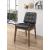 Otterson Leatherette Tufted Back Side Chair with Wood Legs