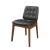 Otterson Leatherette Tufted Back Side Chair with Wood Legs