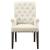 Alana Tufted Back Fabric Arm Chair with Nailhead Trim
