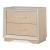 Milan 2-Drawer Nightstand Two-Tone Bedside Table with Silver Bar Pulls