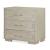 Celine 3-Drawer Nightstand Whitewashed Wood Bedside Table with Brushed Gold Hardware
