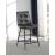 Aiken Leatherette Tufted Counter Height Stool with Metal Legs