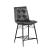 Aiken Leatherette Tufted Counter Height Stool with Metal Legs