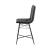 Aiken Leatherette Tufted Counter Height Stool with Metal Legs