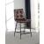 Aiken Leatherette Tufted Counter Height Stool with Metal Legs