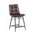 Aiken Leatherette Tufted Counter Height Stool with Metal Legs