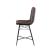 Aiken Leatherette Tufted Counter Height Stool with Metal Legs
