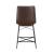 Aiken Leatherette Tufted Counter Height Stool with Metal Legs
