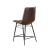 Aiken Leatherette Tufted Counter Height Stool with Metal Legs
