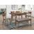Alfredo Fabric Dining Bench with Wood Legs