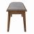 Alfredo Fabric Dining Bench with Wood Legs