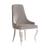 Antoine Fabric Demi Arm Dining Chair with Chrome Legs