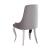Antoine Fabric Demi Arm Dining Chair with Chrome Legs