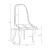 Antoine Fabric Demi Arm Dining Chair with Chrome Legs