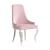 Antoine Fabric Demi Arm Dining Chair with Chrome Legs