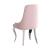 Antoine Fabric Demi Arm Dining Chair with Chrome Legs