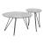 Kerris Round Faux Concrete/Steel Coffee Table Set